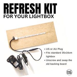 Lightbox Refresh Kit for Standard 35x16cm Frames | Replacement LED & Power Kit