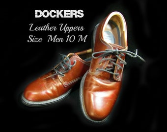 Brown leather shoes,  men's leather shoes, men's dress shoes, men's brogue shoes, size 10 M,  # 68