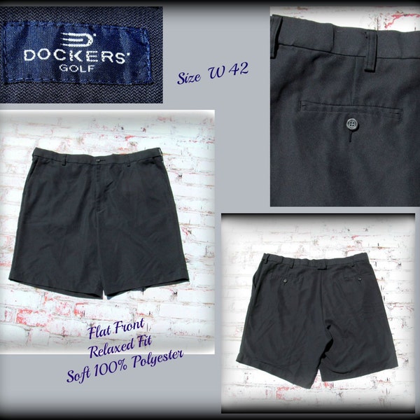 golf shorts, 80's men's shorts, golf wear, men's black shorts, men's dress shorts,  Size 42,    # 29