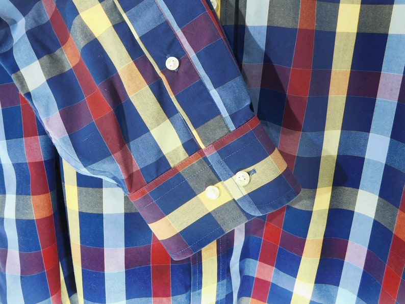 men/'s Cotton shirt Dress button up Shirt -Size XL # 43 men/'s Plaid shirt men/'s suit shirt men/'s dress shirt men/'s long sleeve shirt