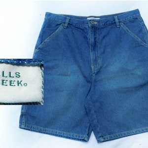 men&#39;s jean shorts, denim shorts,blue jean shorts, carpenter shorts,90&#39;s shorts, size 34 shorts men , # 54