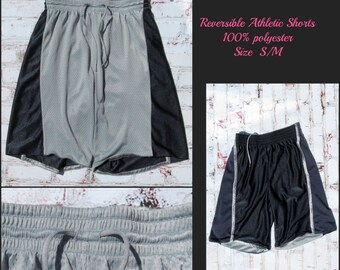 Basketball shorts, unisex shorts, reversible athletic wear,polyester shorts, 90's summer shorts, size S / M shorts, # 25