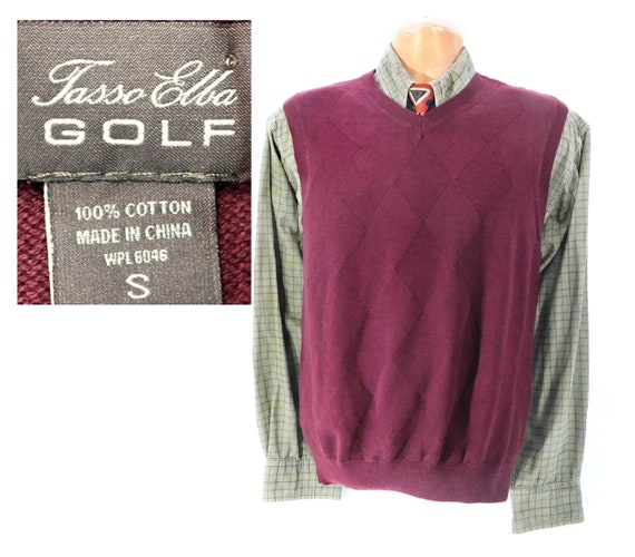 burgundy sweater vest mens