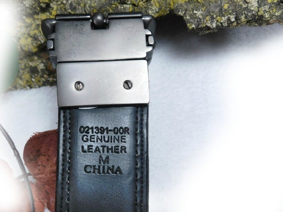 reversible buckle belt -Black brown Leather belt-… - image 8