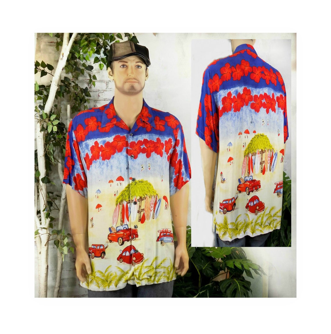 Men's Hawaiian Shirt Novelty Print Hawaiian Shirt Etsy UK