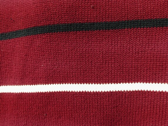 Vintage burgundy sweater men, casual streetwear s… - image 4