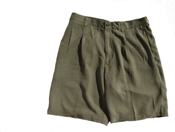 men's dress shorts, Silk pleated front shorts, To… - image 4