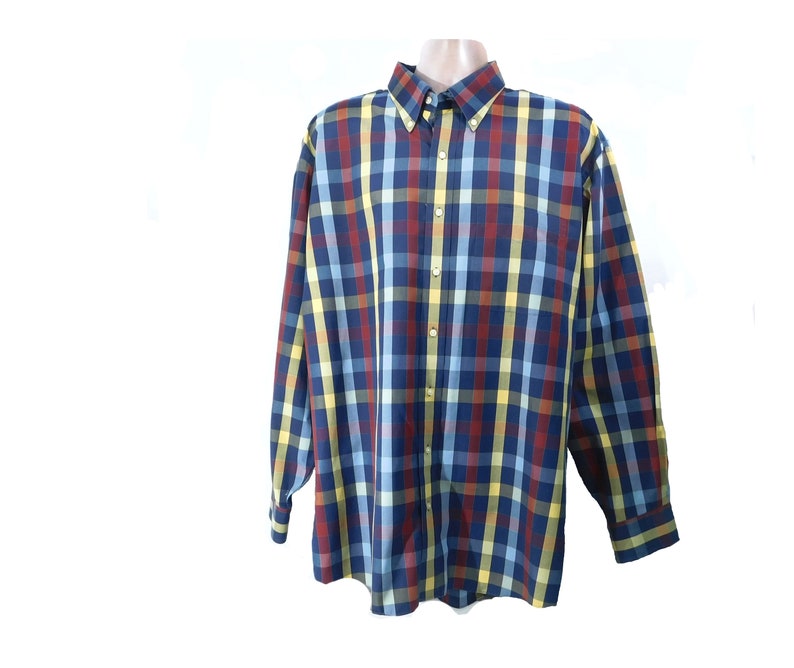 men/'s Cotton shirt Dress button up Shirt -Size XL # 43 men/'s Plaid shirt men/'s suit shirt men/'s dress shirt men/'s long sleeve shirt