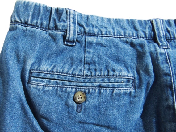 Vintage men's jean shorts, denim shorts, blue jea… - image 5