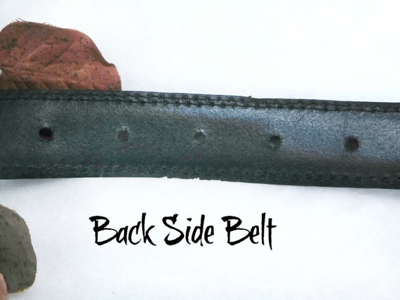 Black Leather belt, unisex belt, men's belt, man'… - image 6
