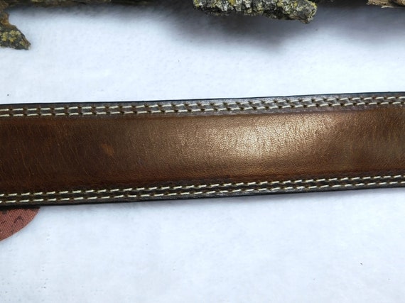 reversible buckle belt -Black brown Leather belt-… - image 6