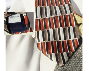 Vintage Pattern silk tie men , 100% silk tie, men's neckwear, men's necktie, Wide Long Tie -Office Suit Accessories Tie -men's gift,  # T 15