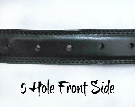 Black Leather belt, unisex belt, men's belt, man'… - image 5