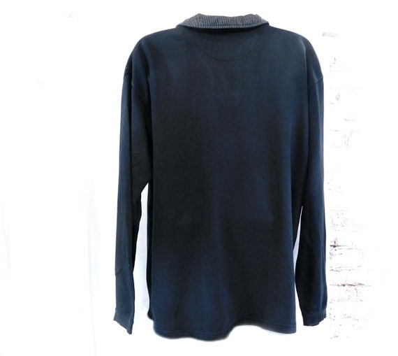 Black men's knit shirt  - 90's knit shirt men -Bl… - image 6