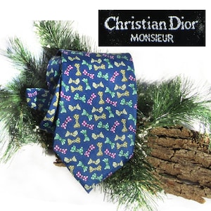 Vintage Blue Necktie -Men&#39;s accessories , necktie men&#39;s - Black tie -  suit tie, designer tie,  gift for men, Don Lopper necktie -   # T 116