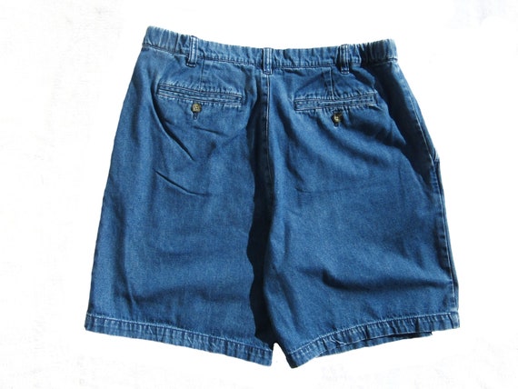 Vintage men's jean shorts, denim shorts, blue jea… - image 2