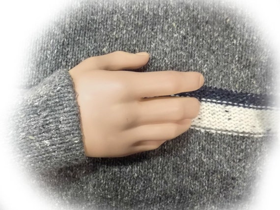Grey sweater , striped sweater - ribbed sweater ,… - image 5