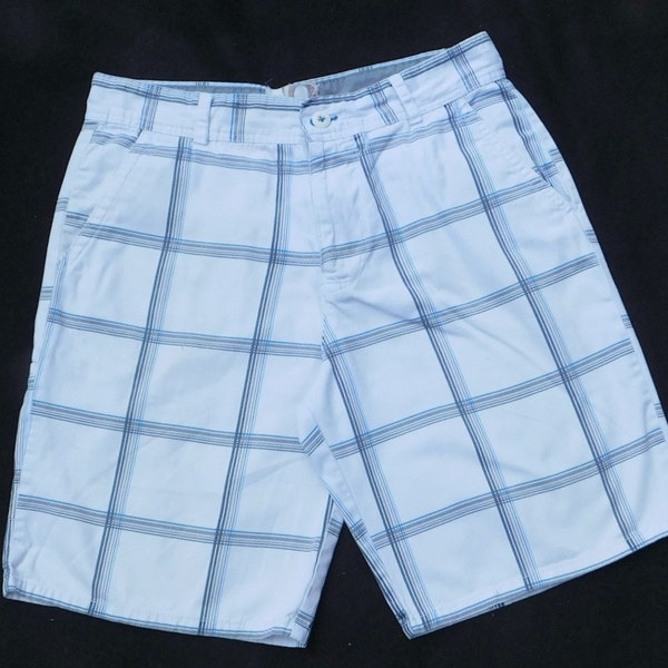 men's summer shorts -Vintage Levi shorts men - plaid shorts men , men's plaid summer shorts, men's  preppy shorts, size 36 shorts men , # 14