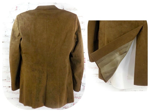 men's suede Sport coat, men's brown blazer, men's… - image 2