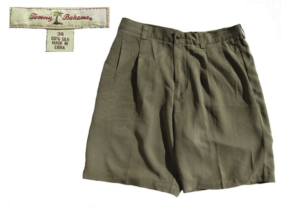 men's dress shorts, Silk pleated front shorts, To… - image 1