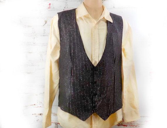 satin dress vest men - Men's vest, gentlemen's wa… - image 5