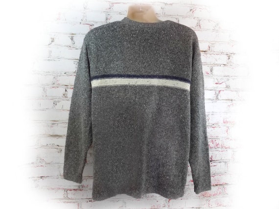 Grey sweater , striped sweater - ribbed sweater ,… - image 3
