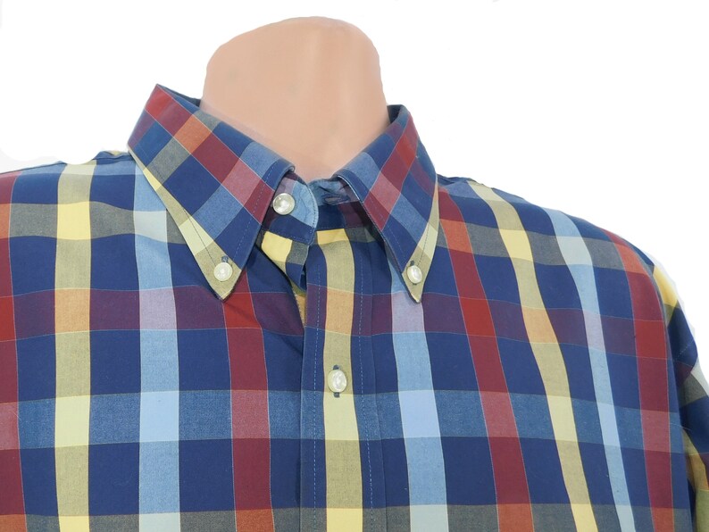 men/'s Cotton shirt Dress button up Shirt -Size XL # 43 men/'s Plaid shirt men/'s suit shirt men/'s dress shirt men/'s long sleeve shirt
