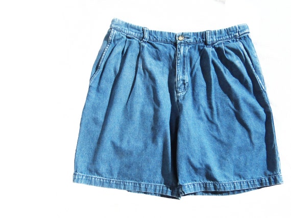 Vintage men's jean shorts, denim shorts, blue jea… - image 6