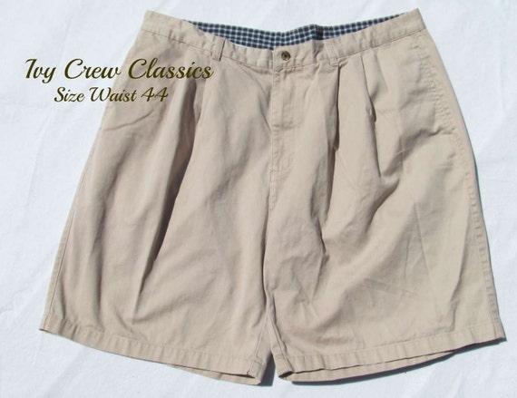 Men's Pleated Front Shorts Tan Shorts 