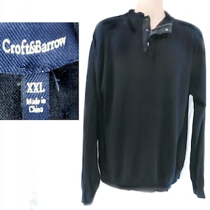 Suéter negro para hombre, suéter de gran tamaño para hombre, suéter unisex, suéter negro tipo pulóver, suéter boyfriend, suéter preppy, talla XXXL, n.° 27