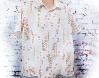 Linen Shirt Men - Linen short Sleeve shirt -Button Up Shirt, short sleeve shirt, button down shirt ,Men's casual shirt ,size XX L -# 32