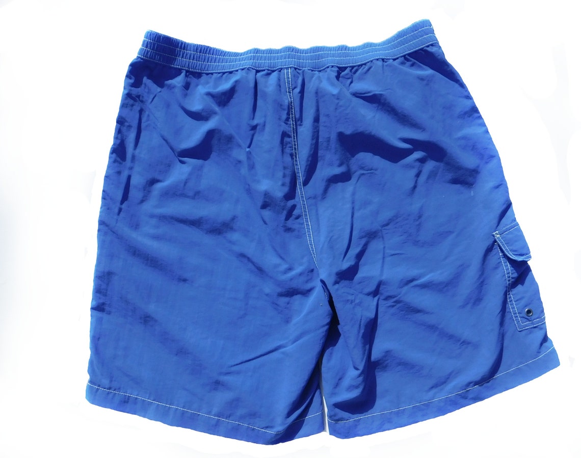 Vintage Swim Trunks Men, Vintage Swim Shorts, Menswear Swim Suit blue