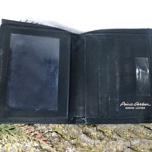 Billetera de accesorios para hombre: billetera de cuero negra, billetera de cuero vintage, billetera vintage para hombre, regalo para él, regalo de cumpleaños, n.º 6