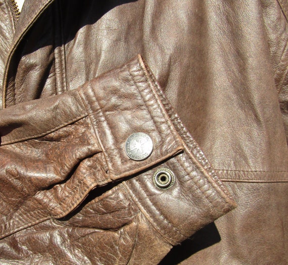 Leather Bomber Jacket Men , Vintage leather coat … - image 8