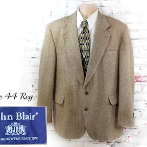 wool Sport coat, men's tan blazer, men's sports jacket, men's blazer, Tan wool sport coat , size  44 reg - # 28