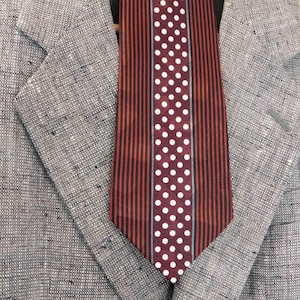 Burgundy red preppy necktie, men&#39;s suit necktie - gift for Him - suit neck tie, designer tie, # T 11