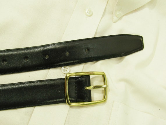 Black Leather belt, unisex belt, men's belt, man'… - image 3