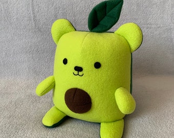 MADE TO ORDER Avocado Bear Plush Toy Art Doll Plushie