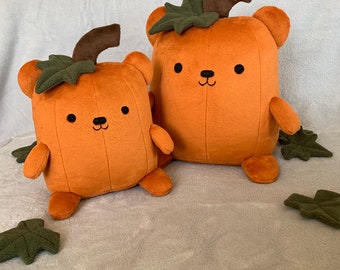MADE TO ORDER Pumpkin Bear Plush Art Doll Plushie Toy