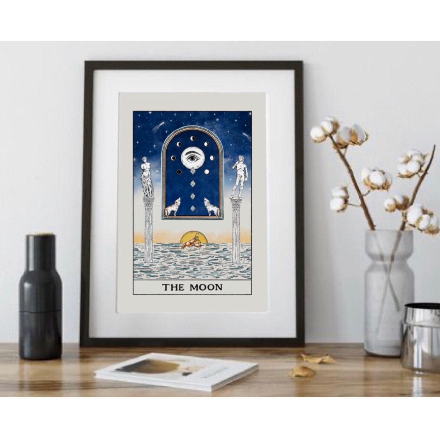 The Moon Tarot Card A5/A4/A3 Giclee Print - Etsy