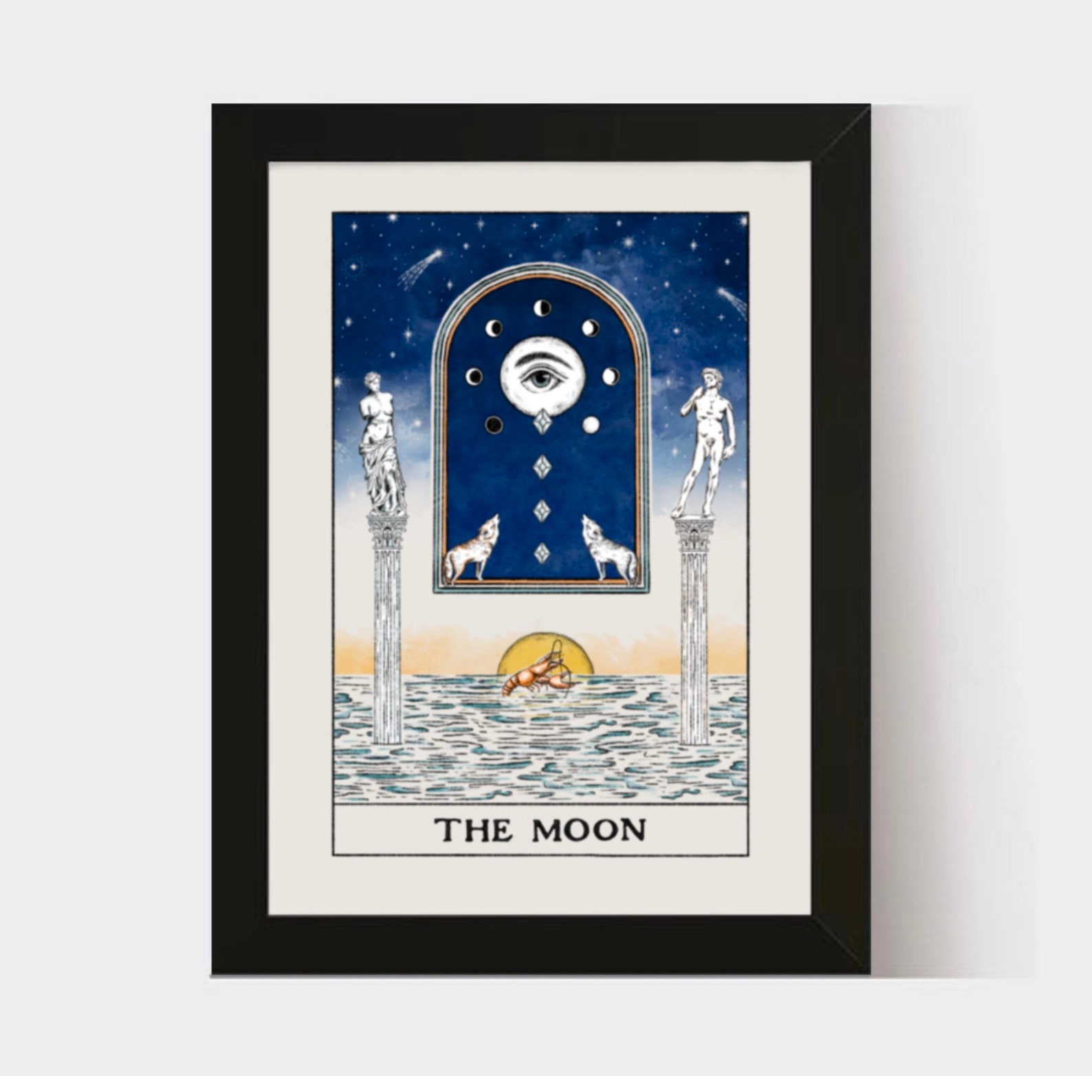 The Moon Tarot Card A5/A4/A3 Giclee Print - Etsy