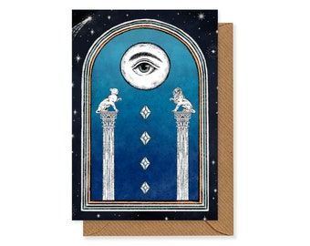 By The Eye of The Moon greeting card