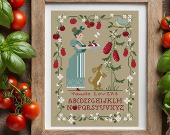Tomato Lovers (WOMAN) - PDF Cross Stitch Chart