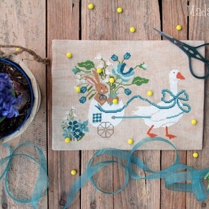 Blauwe bloemen: pdf-kruissteektabel