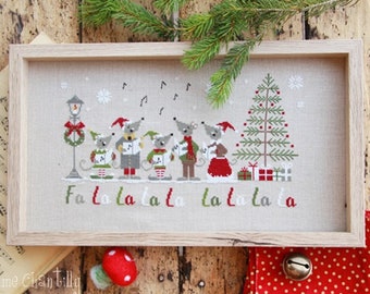 Fa la la - PDF cross stitch chart