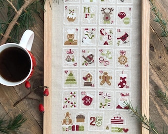 Christmas stamps - cross stitch chart