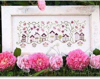 Roses Village - Modello a punto croce