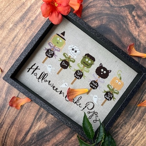 Cake Pops d'Halloween - Grille de point de croix PDF