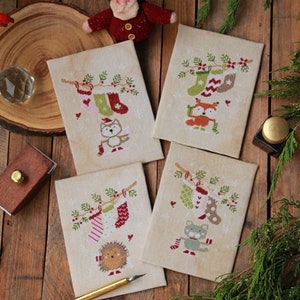 Cartoline di Natale - PDF - schema a punto croce