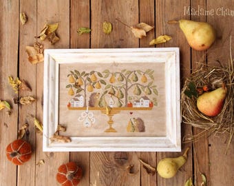 PEAR FOREST * Madame Chantilly * Cross Stitch Pattern-b - Etsy